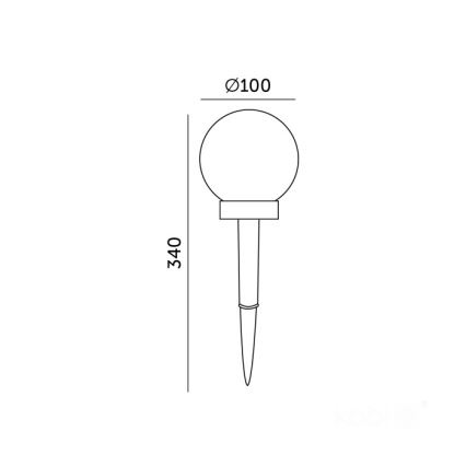 LED соларна лампа SPHERE LED/1,2V 4000K IP44 40 mAh Ø 10 cm