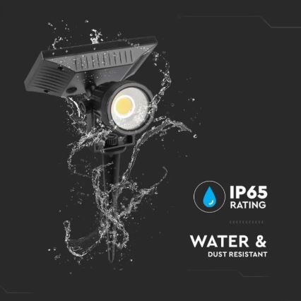 LED Соларна лампа SPIKE LED/2W/5,5V IP65 3000K 1200 mAh