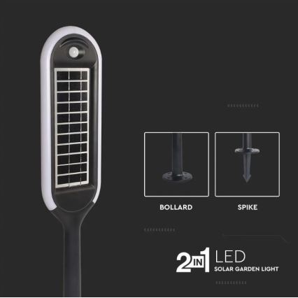 LED Соларна лампа със сензор BOLLARD LED/5W/5,5V 70 см 3000K IP65 2000 mAh