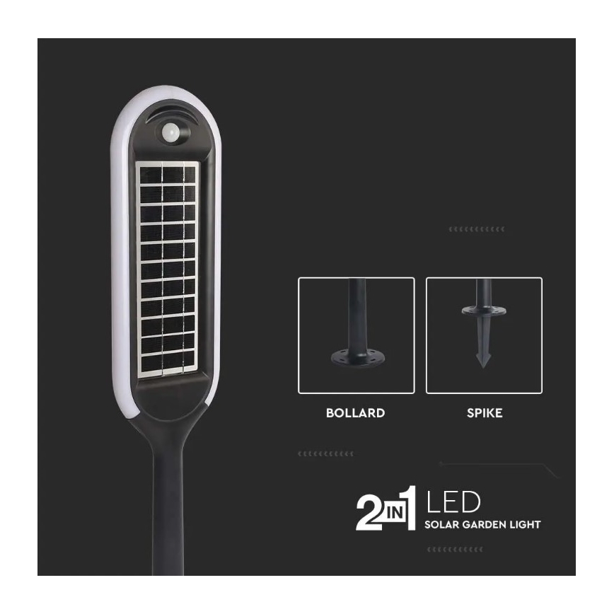 LED Соларна лампа със сензор BOLLARD LED/5W/5,5V 70 см 3000K IP65 2000 mAh