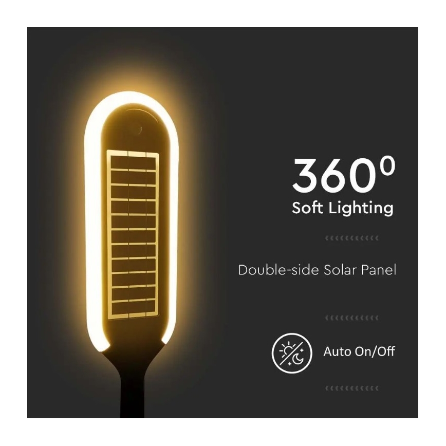 LED Соларна лампа със сензор BOLLARD LED/5W/5,5V 70 см 3000K IP65 2000 mAh