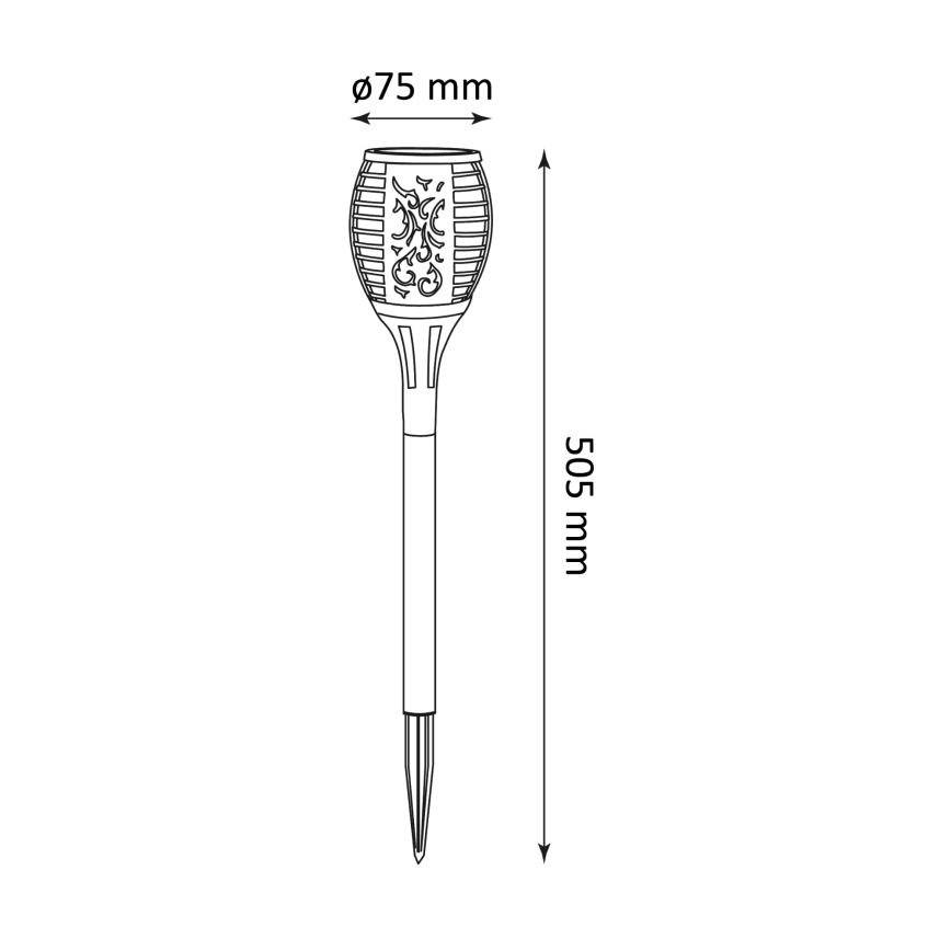 LED Соларна лампа със сензор FUEGO LED/1,2V 200 mAh IP44