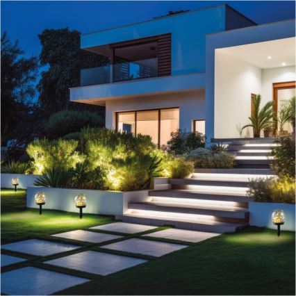 LED соларна лампа със сензор GLEAM LED/1,2V 3000K IP44 40 mAh прозрачна/черна