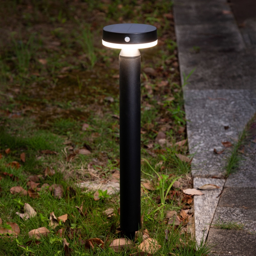 LED Соларна лампа със сензор GWINEA LED/4,5W/3,7V 2000 mAh 50 см IP44 черен