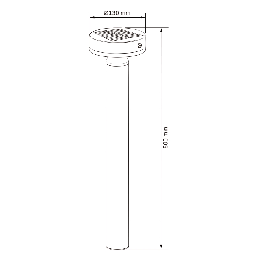 LED Соларна лампа със сензор GWINEA LED/4,5W/3,7V 2000 mAh 50 см IP44 черен