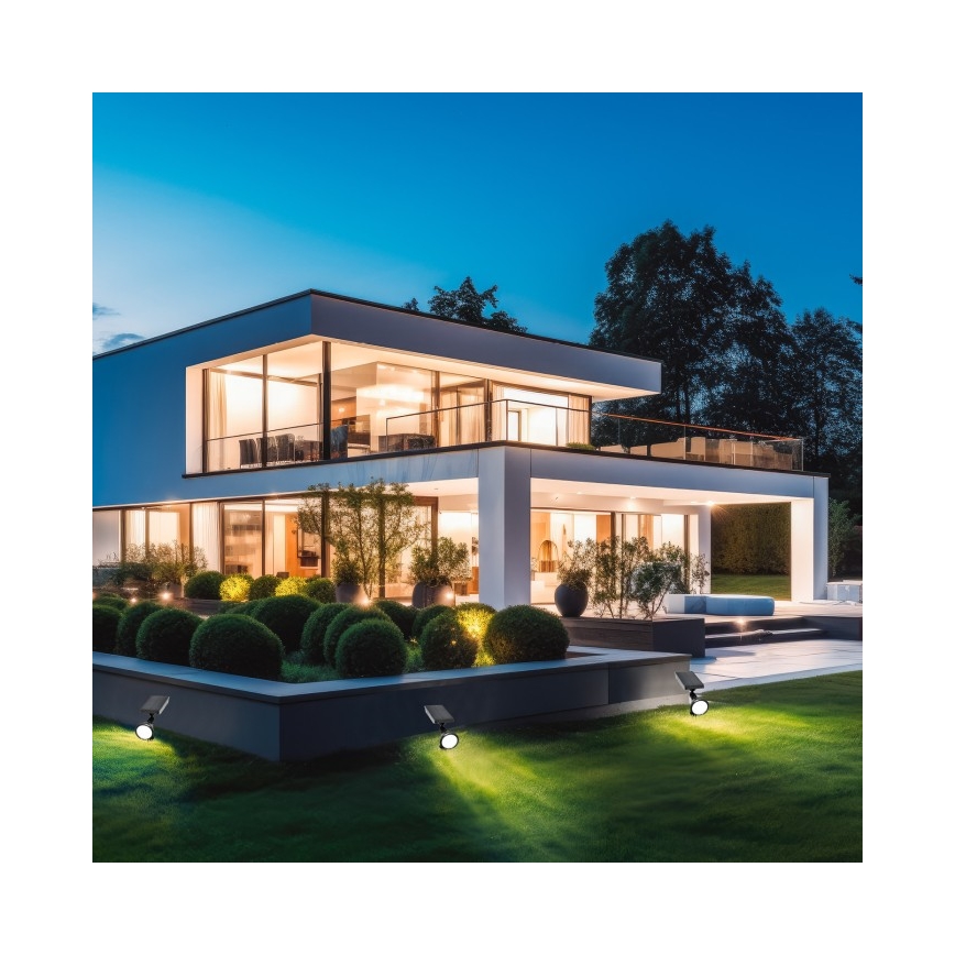 LED соларна лампа със сензор LANCE LED/3,7V 6000K IP44 1500 mAh