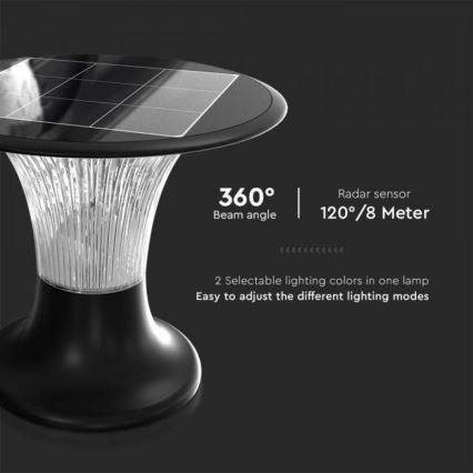 LED Соларна лампа със сензор LED/15W/3,2V 4000K/6000K IP65 6000 mAh