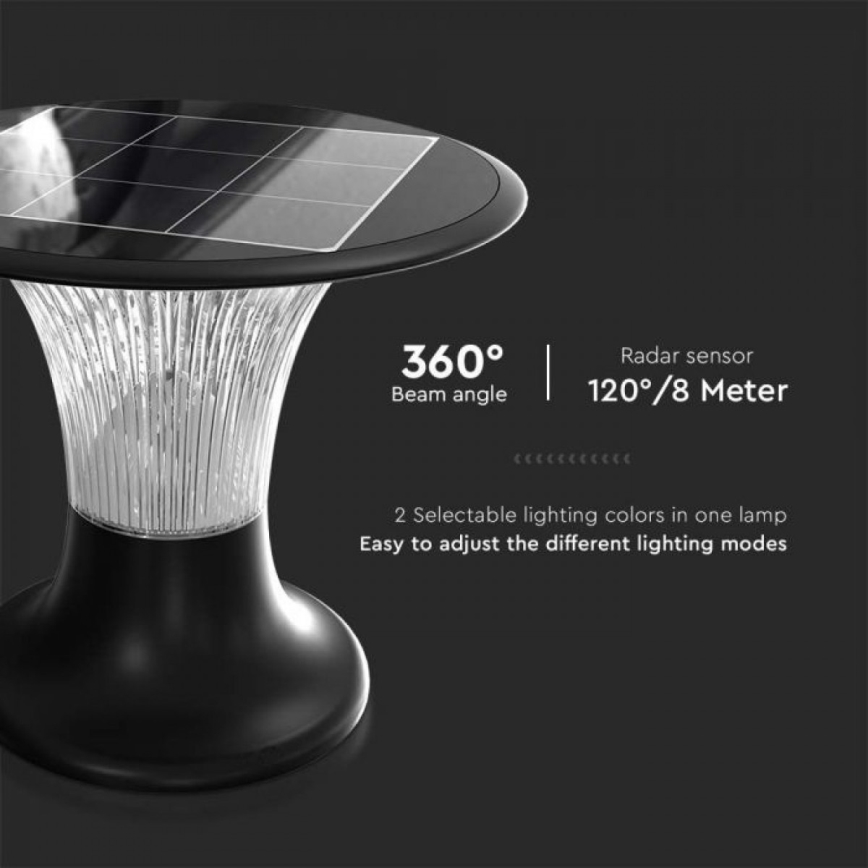 LED Соларна лампа със сензор LED/15W/3,2V 4000K/6000K IP65 6000 mAh