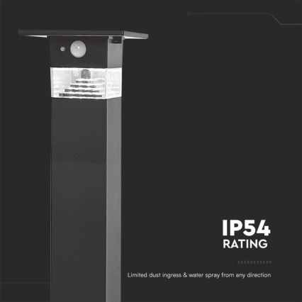 LED Соларна лампа със сензор LED/2,5W/3,7V IP54 3000K