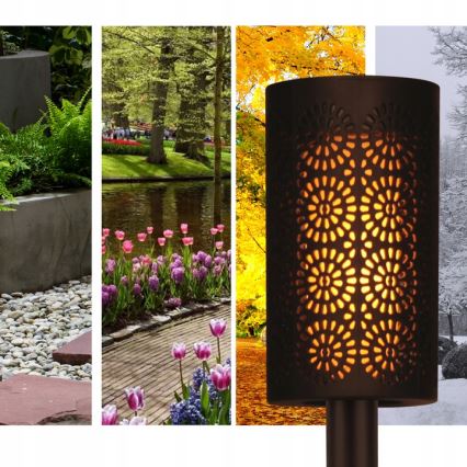 LED соларна лампа със сензор за здрач LED/2V IP44 600 mAh