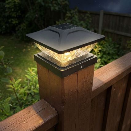 LED соларна лампа TOYA LED/4,5W/230V 3000/6500K 600 mAh IP44 черна