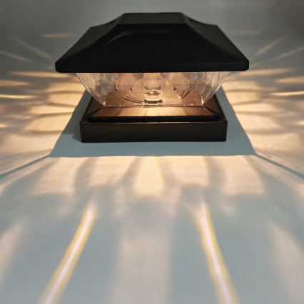 LED соларна лампа TOYA LED/4,5W/230V 3000/6500K 600 mAh IP44 черна