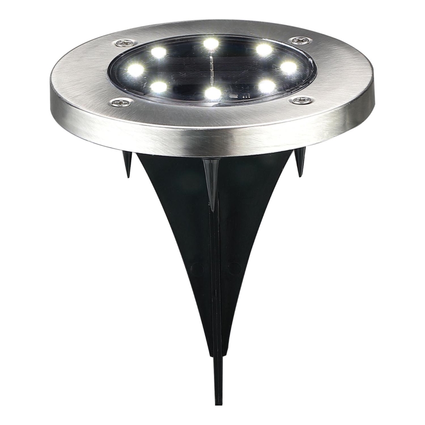 LED Соларна лампа за алея SOLLY LED/1,2V 6500K Ø 11,5 см 300 mAh IP44 матов хром