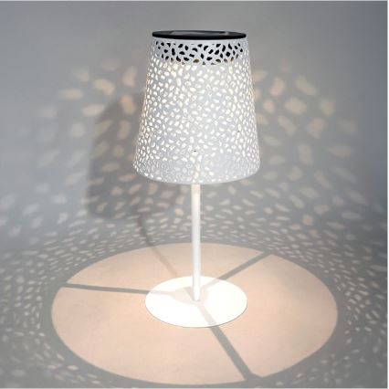 LED соларна настолна лампа LUVETRA LED/1xAA 4000K IP44 200 mAh бяла