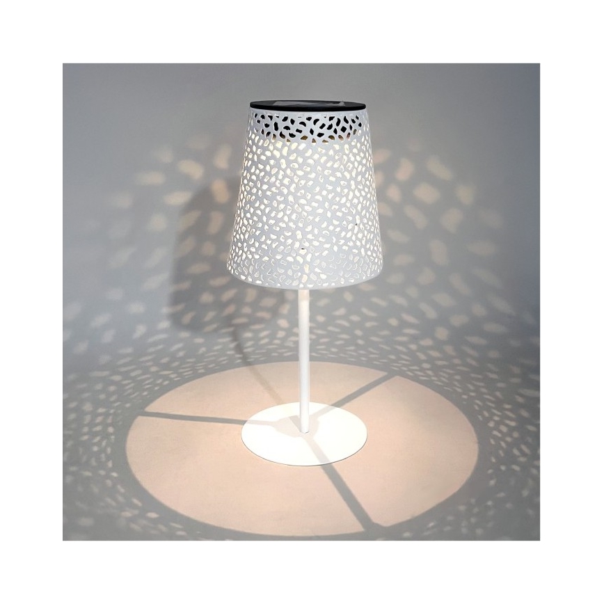 LED соларна настолна лампа LUVETRA LED/1xAA 4000K IP44 200 mAh бяла