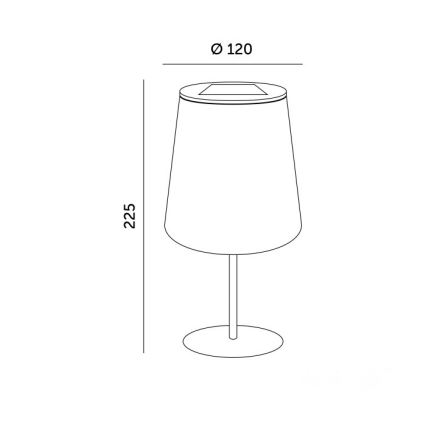 LED соларна настолна лампа LUVETRA LED/1xAA 4000K IP44 200 mAh бяла