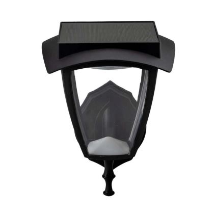 LED соларна стенна лампа LED/2W/3,7V 3000/6000K IP65 2200 mAh черна