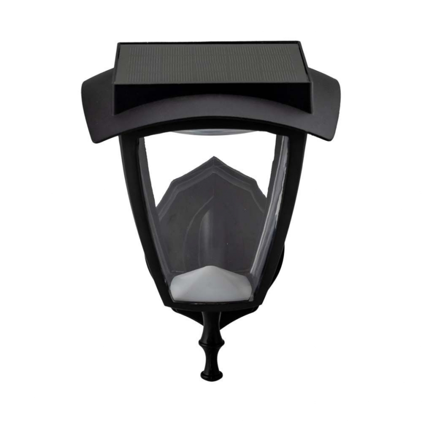 LED соларна стенна лампа LED/2W/3,7V 3000/6000K IP65 2200 mAh черна