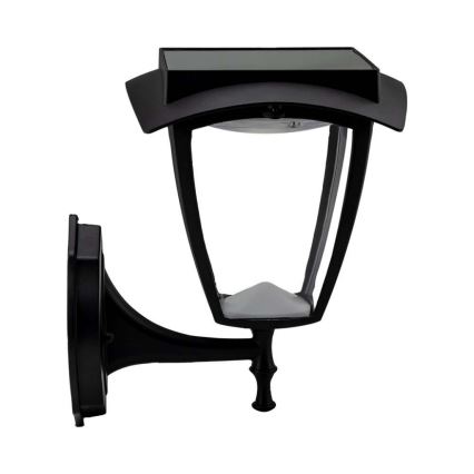 LED соларна стенна лампа LED/2W/3,7V 3000/6000K IP65 2200 mAh черна