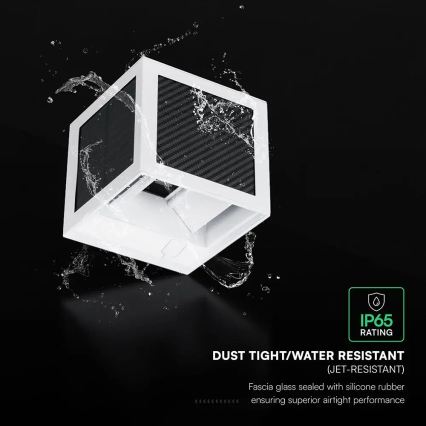 LED соларна стенна лампа със сензор LED/9W/3,7V 3000/4000/6000K IP65 2600 mAh бяла