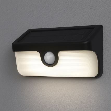 LED соларна стенна лампа със сензор LINK LED/5W/3,7V 2000 mAh IP65 черна