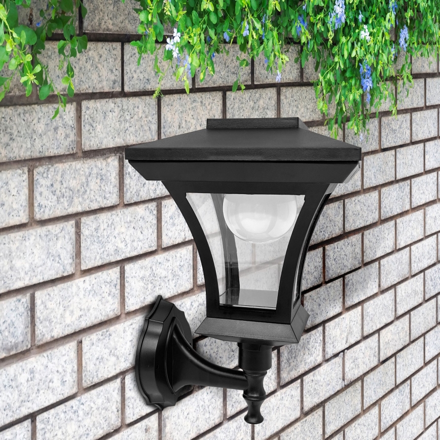 LED соларна стенна лампа TIRANA LED/1,2V 1800 mAh IP44 черна
