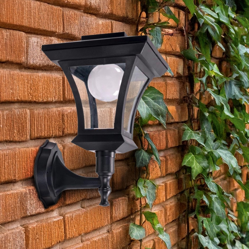 LED соларна стенна лампа TIRANA LED/1,2V 1800 mAh IP44 черна