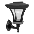 LED соларна стенна лампа TIRANA LED/1,2V 1800 mAh IP44 черна
