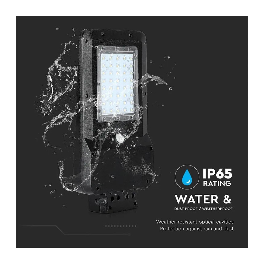 LED соларна улична лампа със сензор LED/15W/7,4V 4000K IP65 10800 mAh