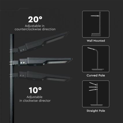 LED соларна улична лампа със сензор LED/40W/9,6V IP65 4000K + дистанционно управление