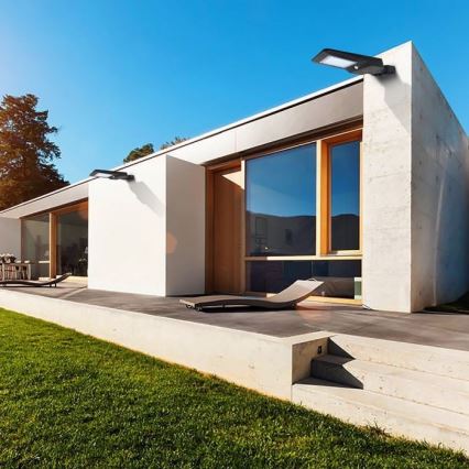 LED соларна улична лампа със сензор LED/40W/9,6V IP65 6000K 12000 mAh + дистанционно управление