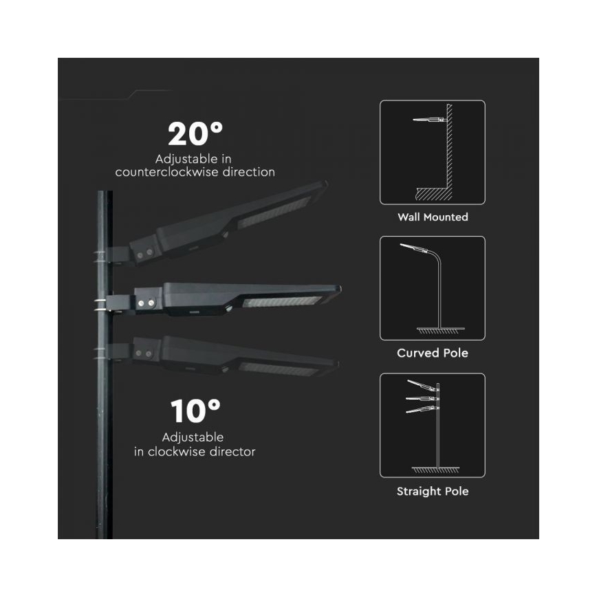 LED соларна улична лампа със сензор LED/40W/9,6V IP65 6000K 12000 mAh + дистанционно управление