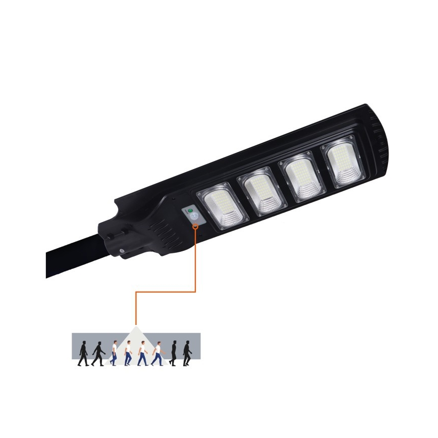 LED димируема соларна улична лампа със сензор URBI LED/11W/3,2V 6500K 15000 mAh IP54 + дистанционно управление