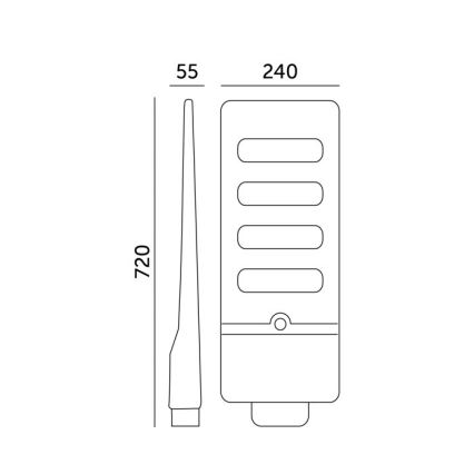 LED димируема соларна улична лампа със сензор URBI LED/11W/3,2V 6500K 15000 mAh IP54 + дистанционно управление