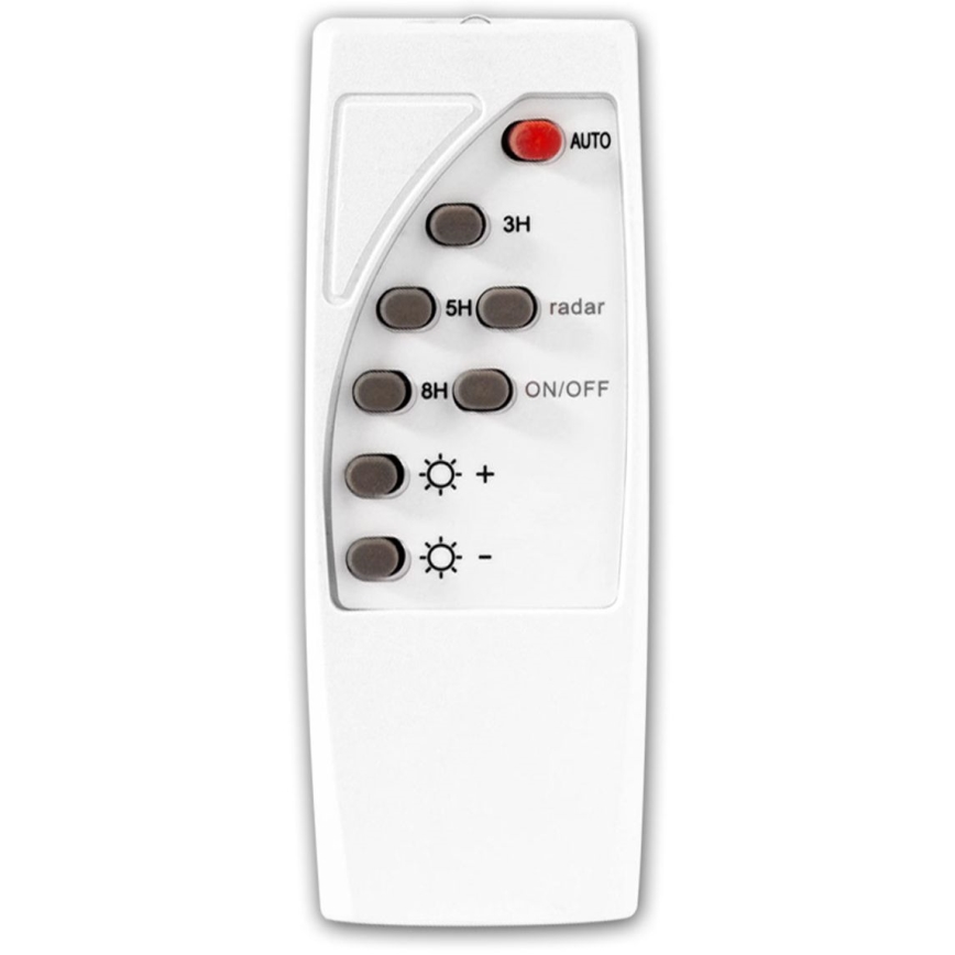 Димируема LED соларна улична лампа със сензор LED/15W/6V 11000 mAh 6500K IP65 черна + дистанционно управление