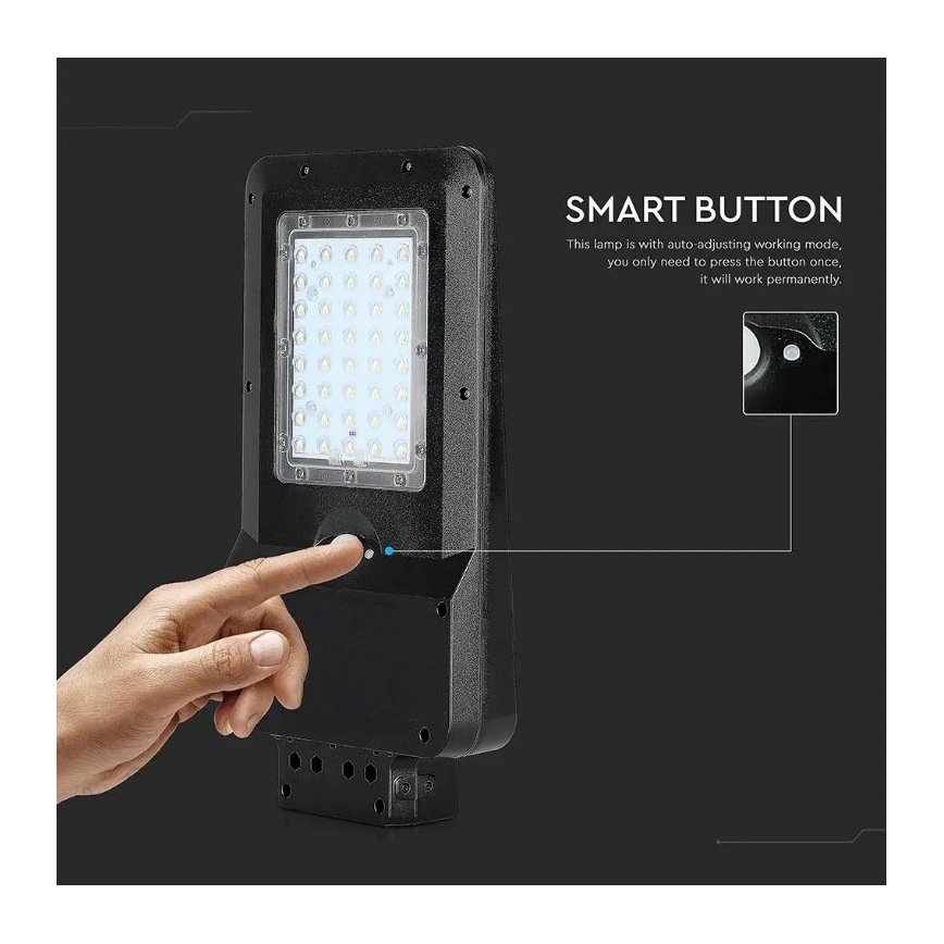 LED соларна улична лампа със сензор LED/15W/7,4V 4000K IP65 10800 mAh
