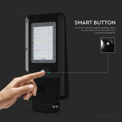 LED соларна улична лампа със сензор LED/20W/7,4V IP65 5400 mAh