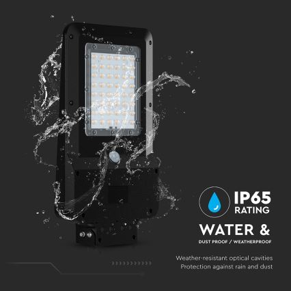 LED соларна улична лампа със сензор LED/20W/7,4V IP65 5400 mAh