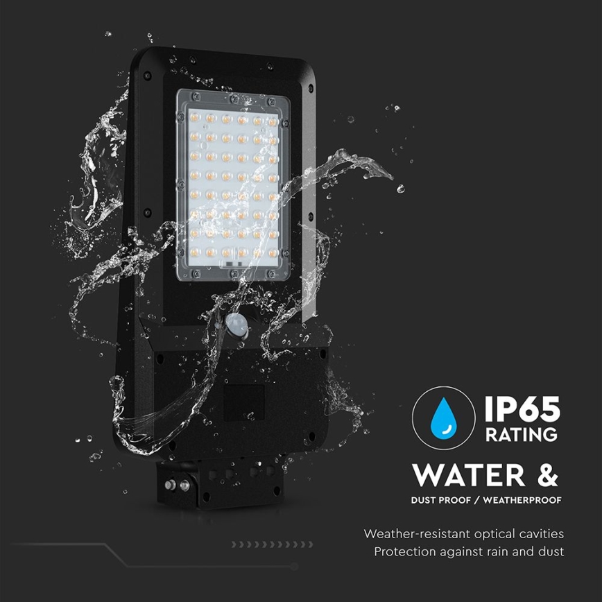 LED соларна улична лампа със сензор LED/20W/7,4V IP65 5400 mAh