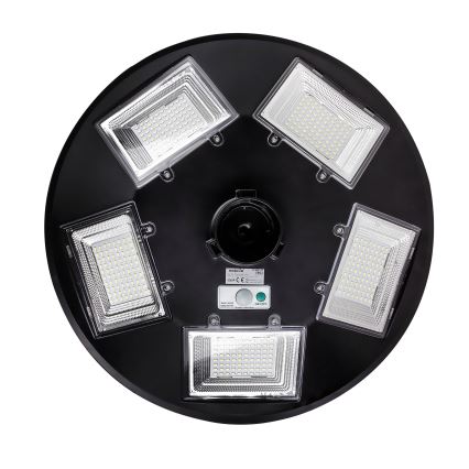 Димируема LED соларна улична лампа със сензор LED/22W/6V 18000 mAh 6500K IP65 черна + дистанционно управление