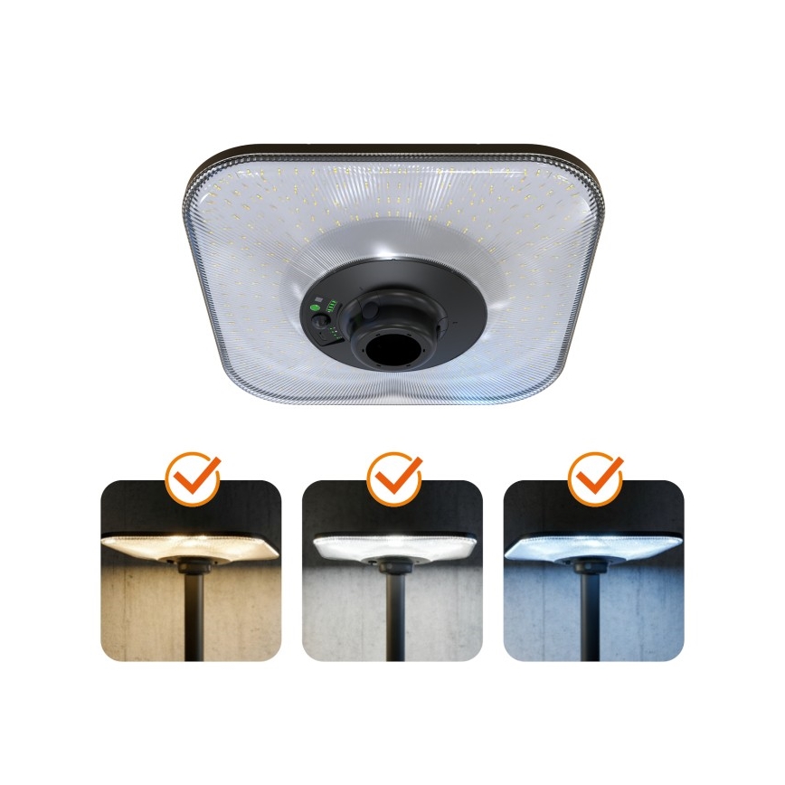 LED соларна улична лампа със сензор SOLSUMI LED/25W/3,2V 3000/4000/6500K IP54 24000 mAh + дистанционно управление