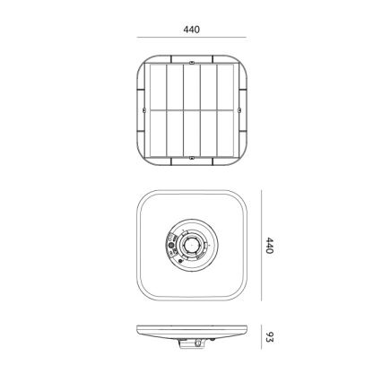 LED соларна улична лампа със сензор SOLSUMI LED/25W/3,2V 3000/4000/6500K IP54 24000 mAh + дистанционно управление