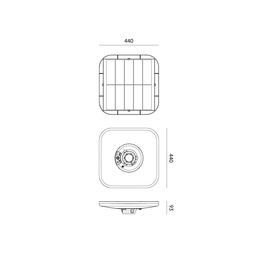 LED соларна улична лампа със сензор SOLSUMI LED/25W/3,2V 3000/4000/6500K IP54 24000 mAh + дистанционно управление