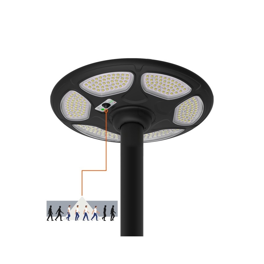 LED соларна улична лампа със сензор SOLSUMI LED/25W/3,2V IP54 25000 mAh + дистанционно управление