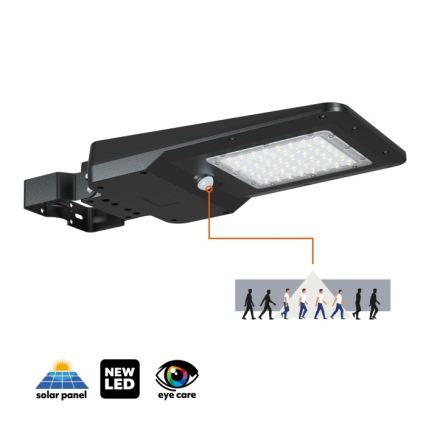 LED соларна улична лампа със сензор STREET LED/20W/7,4V 3000/4000/6000K IP65 5400 mAh