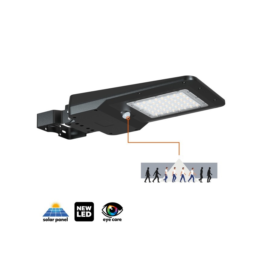 LED соларна улична лампа със сензор STREET LED/20W/7,4V 3000/4000/6000K IP65 5400 mAh
