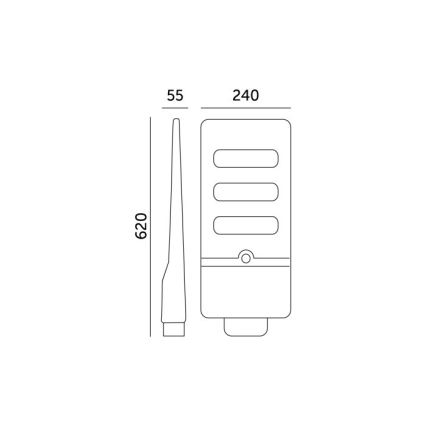 LED Димируема соларна улична лампа със сензор за движение и здрач URBI LED/8W/3,2V 6500K IP54 10000 mAh + дистанционно управление