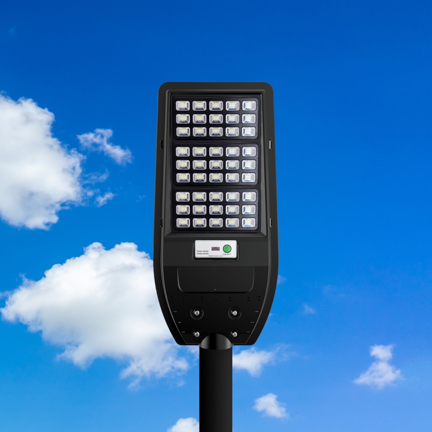LED соларна улична лампа VIA 100W/10000 mAh 3,2V 6000K IP54 + дистанционно управление