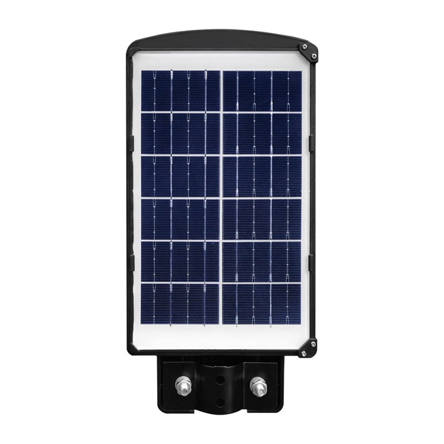 LED регулируема соларна улична лампа с датчик за движение и здрач LED/6W/3,2V 6000K IP65 5000 mAh черна + дистанционно управление