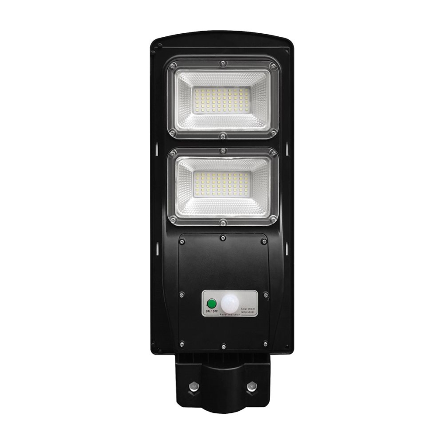 LED регулируема соларна улична лампа с датчик за движение и здрач LED/8W/3,2V 6000K IP65 9000 mAh черна + дистанционно управление